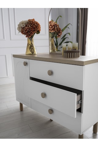 Dejavu Modern Çekmeceli Aynalı Şifonyer 120cm