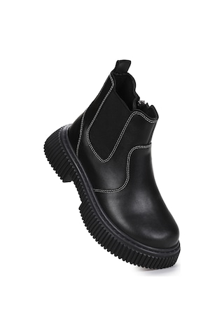Kiko Kids Penka Fermuarlı Erkek Çocuk Günlük Bot Ayakkabı Siyah