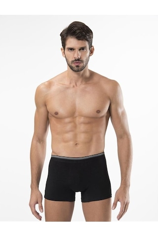 Türen 126 Likralı Boxer Ikili Paket-Sıyah - L