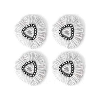 Geeksen Toptan İthal Mikrofiber Değişim Ucu, Kalın Vileda & O-cedar Üçgen Döner Süpürge Başlığı, Beyaz, Dayanıklı Ve Yeniden Kullanılabilir