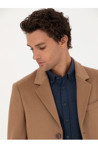 Cacharel Erkek Camel Palto 50270706-vr015 Kahverengi