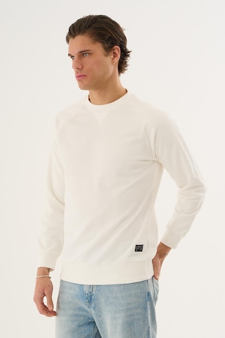 Alexander Gardi Bisiklet Yaka Basic Sweatshirt Beyaz