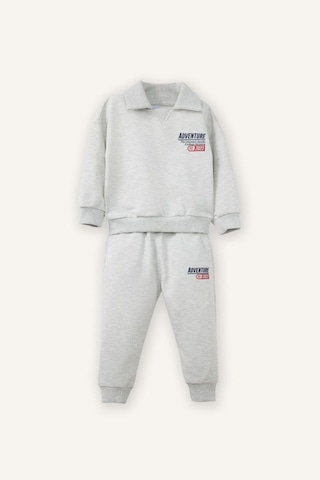 Defacto Slogan Baskılı Sweatshirt Kumaşı 2'li Takım Erkek Bebek G6294A526SP