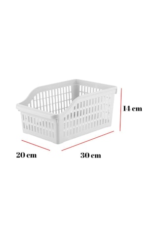 6 Lı Geniş Buzdolabı Organizeri Düzenleyici Çok Amaçlı Dolap Düzenleyici Beyaz 20x30x14 Cm Beyaz