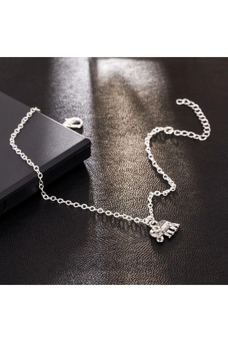 Brezza Lusso Jewelry Gümüş Kaplama Fil Figürlü Bayan Ayak Halhal Gümüş