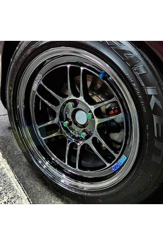 Oto Sticker Enkei Rpf1 Jant Sticker Set Etiket Yapıştırma 10 Adet 4 X 1 Cm (Jant Için)