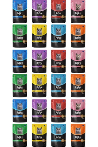 Reflex Pouch Karışık Soslu Kedi Yaş Maması 24 x 85 G