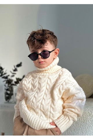 Yeni-unisex 1-5 Yaş Polarize Siyah Çocuk Güneş Gözlüğü Siyah