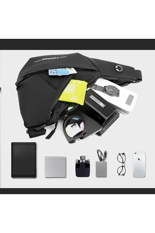 Erkek Omuz Çantası, Büyük Kapasiteli, Su Geçirmez Omuz Çantası, Göğüs Çantası/sırt Çantası/omuz Çantası/seyahat Çantaları, Dış Mekan Kullanımı İçin Hırsızlığa Karşı Dayanıklı Omuz Çantası