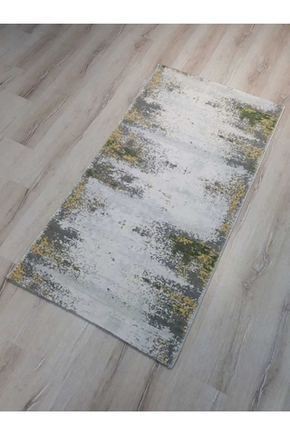 Armis Halı Kolaj A314A Gri Sarı Halı Yolluk 80X150 Cm