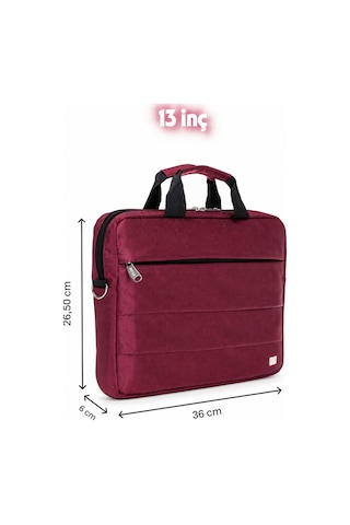 Plm Canyoncase 13 İnç Laptop Dizüstü Bilgisayar Evrak Çanta-bordo
