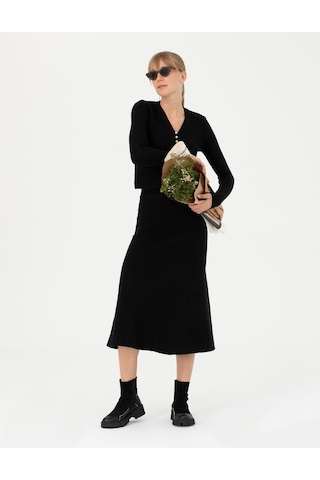 Pierre Cardin Kadın Siyah Etek Triko 50276344-vr046 Siyah