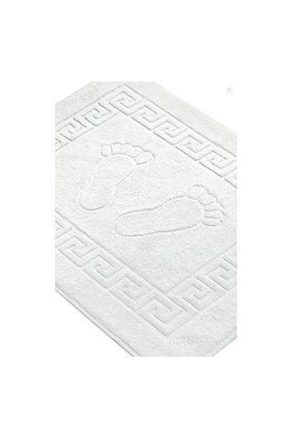 Lavabo Ayak Paspası , Ayak Desenli Paspas , Otel Paspası , Banyo Paspası ,wc Paspası Beyaz