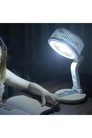 Ruicoo "taşınabilir Usb Şarjlı Fan & Gece Lambası - Ayarlanabilir Hız Ve Parlaklık" Mavi
