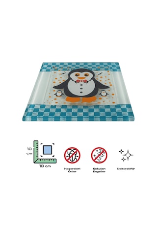 Cam Banyo Gider Kapak Süsü 2 Adet Cam Gider Kapağı 10X10 CM Peng