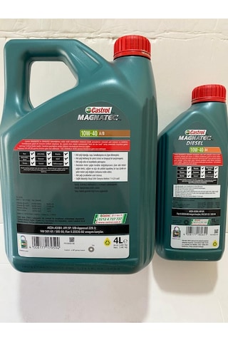 Castrol Magnatec 10W-40 B4 Motor Yağı 4 L + 1 L