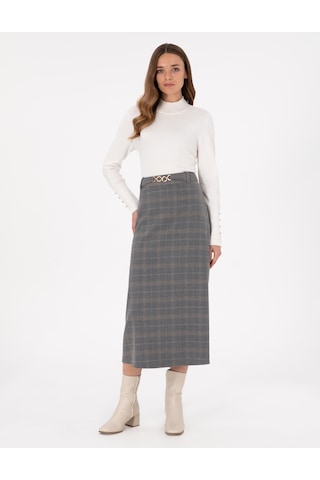 Pierre Cardin Kadın Gri Etek Dokuma 50292639-vr024 Gri