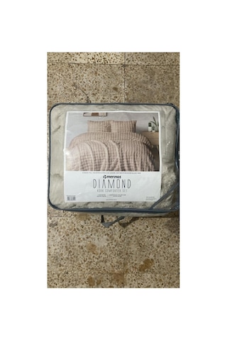 Ak Home Textile Diamond Kürk Comforter Set, Çift Kişilik Yorgan Seti 220x240 -bubble Krem Bej
