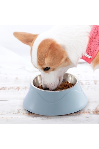 Sones Evcil Hayvan Mama Kasesi Paslanmaz Çelik Köpek Kedi Çift Kullanımlı Kase