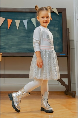 Kız Çocuk Payetli Etek Mnt25k238 Gri