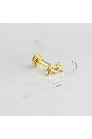 Glorria Altın Kova Burcu Tragus Piercing Çok Renkli