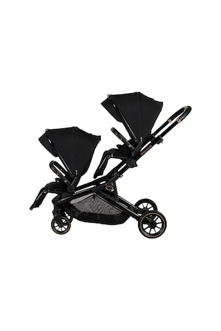 Prego İbiza Plus Travel Sistem İkiz Bebek Arabası 2223 Siyah