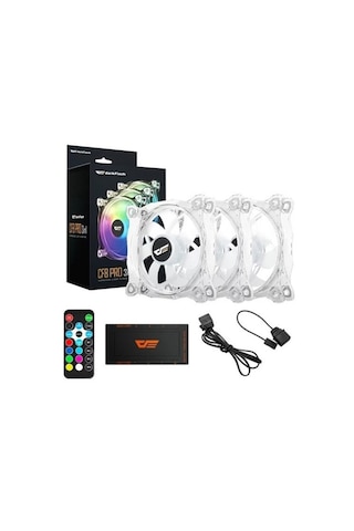 Df Cf8 Pro A-rgb 3x12cm Fan Kit 3 Lü + Kontrolcü + Kumanda