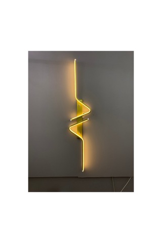 Yüksek Aydınlatmalı Z Model Gold Led Aplik Avize Modern, 3 Renk Aydınlatma