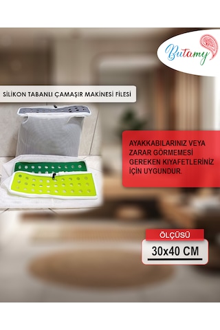 Silikon Tabanlı Çamaşır Makinesi Filesi Yeşil