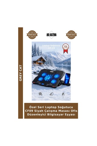 Özel Seri Laptop Soğutucu Cf09 Siyah Çalışma Masası Ofis Düzenleyici Bilgisayar Eşyası