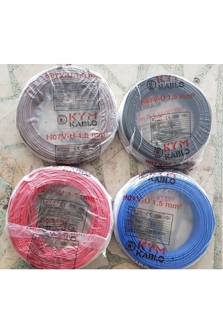 Kym Kablo 1.5 Nya Tam Bakır H07V-U Tse 100 Metre