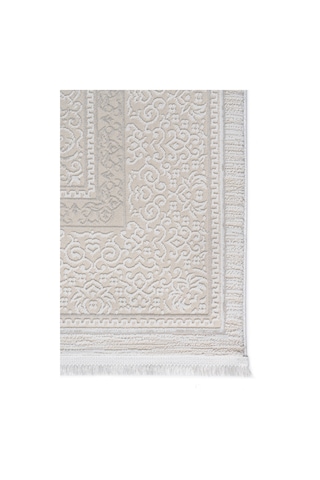 Badelya Home Krem 7105 Modern Desen Doğal Taban Saçaklı Salon Koridor Mutfak Çocuk Oturma Odası Halısı Yolluk 7105krem