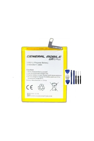 Senalstore General Mobile Gm5 Plus Pil Batarya Ve Tamir Seti