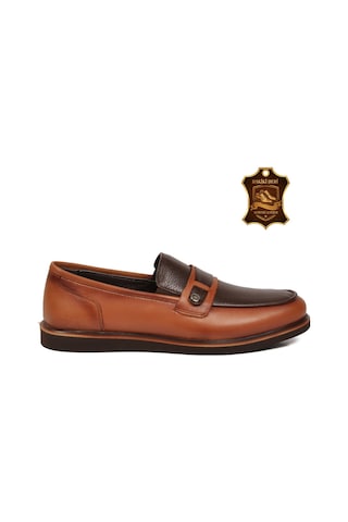 Voyager Erkek Taba Rahat Tabanlı Şık Hakiki Deri Casual Ayakkabı Loafer 5769 M