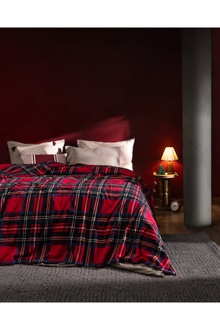 Clorel Çift Kişilik Welsoft Baskılı Battaniye - Kırmızı 8684427292181 Çok Renkli