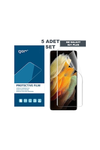 Gor Sm Galaxy Uyumlu S21+plus Hd Darbe Emici - Ekran Koruyucu Jelatin 5 Adet Set- 5775
