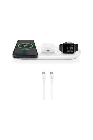 Ttec Aircharger Trio 3 Ü 1 Arada Apple İphone Uyumlu + Apple Watch + Airpods Kablosuz Hızlı Şarj Aleti