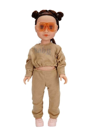 Spor Kıyafetli Moda Bebeği 40 Cm Eklemli Şık Kız Bebek
