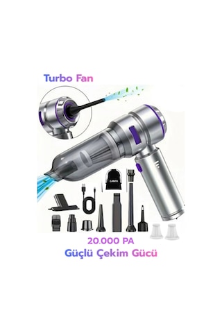 Leerfei Hl-121 Araç Süpürgesi 20000pa Yüksek Emiş Gücü, 6000mah Batarya,