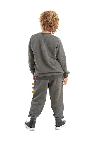 Denokids Rawr Tırtırlı Erkek Çocuk Antrasit Eşofman Takım Antrasit