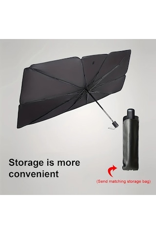 Boatshop1 Premium Titanyum Gümüş Siyah Güneş Şemsiyesi 1 Adet Araba Güneşlik Ön Cam Isı Yalıtımı Uv Koruma Tüm Modeller İçin