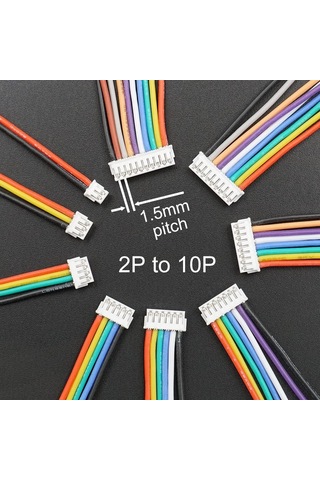 1 Kit Önce Ön Silikon Konektörleri Ve Jst Zh 1.5 Konektör 160mm 6.3 İnç İle Uyumlu Kablolar