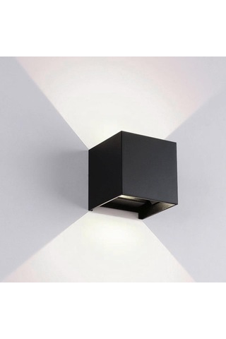 Homyl Kare Led Duvar Lambası Aplik Koridor Siyah-beyaz-ışık Siyah Beyaz Işık