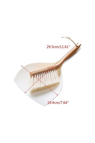 Novahub Ergobroom 13bc2000555 Pratik Temizlik Seti - Bambu Saplı Süpürge Ve Faraş, Kırmızı Versiyon