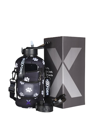 Roxform Suluk Matara 2200 Ml, Premium Pp Malzeme, Sağlıklı Bpa & Bps İçermez, Kılıflı, Çift Kapaklı, Koku Yapmaz, Sızdırmaz Ve Dayanıklı, Pati Cep Kılıf, Siyah Siyah, Pati Cep Kılıf