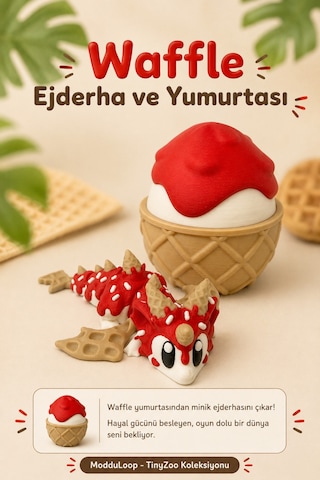 Waffle Ejderha Ve Yumurtası Hareketli Figür Oyuncak