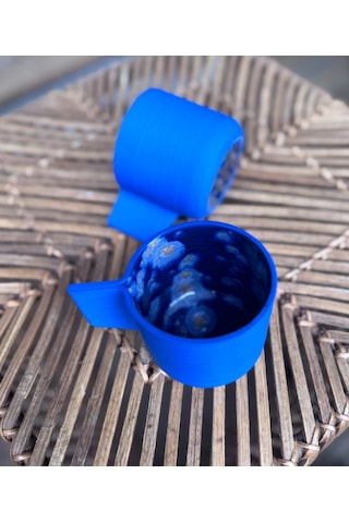 Argile Rouge - Upsala Porselen Americano Bardağı 3d Printed & El Yapımı Lacivert