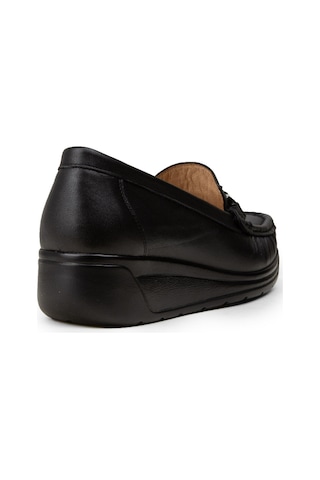 Deery Kadın Hakiki Deri Siyah Dolgu Topuk Loafer - N1742zsyhc01