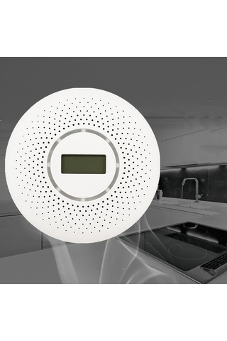 Lemestar Beyaz Ekranlı Kombine Duman Ve Karbon Monoksit Algılayıcı - Pil İle Çalışır, Hassas Tespit, Yüksek Sesli Uyarı, Ev/fabrika/depo Uygun