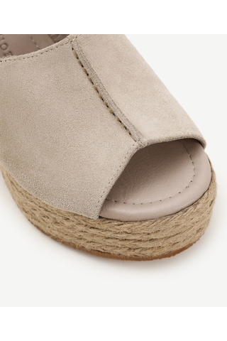 Yargıcı Hasır Toka Detaylı Yüksek Deri Espadril 25ykay4031x 017 Bej